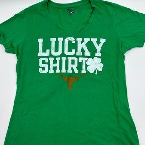 👚Green St. Patrick's Day Lucky Shirt Texas Longhorns